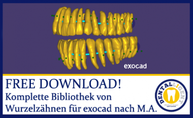 Complete library of root teeth for exocad 