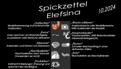 Exocad Spickzettel mit Elefsina 
